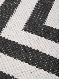 Alfombra reversible de interior/exterior estampada Palma, 100% polipropileno, Negro, blanco, An 120 x L 170 cmcm(Tamaño S)