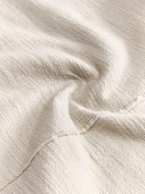 Baumwoll-Kissenhülle Terre mit dekorativer Naht, 70 % Baumwolle, 30 % Leinen, Hellbeige, B 30 x L 50 cm