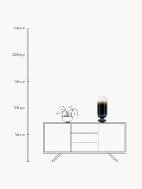 Mundgeblasene Tischlampe Gople, in verschiedenen Grössen, Lampenschirm: Glas, mundgeblasen, Dunkelblau, Schwarz, Ø 21 x H 49 cm