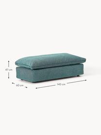 Pouf XL Felix, Tissu vert turquoise, larg. 140 x prof. 60 cm