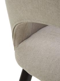 Chaise à accoudoirs Rachel, Tissu gris, larg. 55 x prof. 65 cm