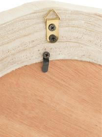 Okrągłe lustro ścienne z drewna paulownia Nature, Beżowy, Ø 28 cm