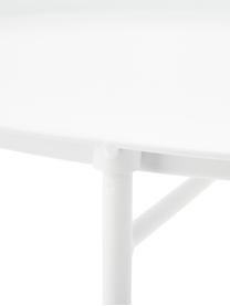 Runder Tablett-Tisch Sangro aus Metall, Metall, pulverbeschichtet, Weiß, Ø 46 x H 52 cm