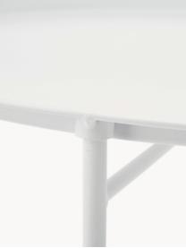 Table ronde en métal Sangro, Acier, laqué, Blanc, Ø 46 x haut. 52 cm