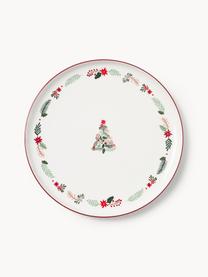 Plat de service de Noël en porcelaine Eve, Porcelaine, émaillée, Multicolore, Ø 33 x haut. 3 cm