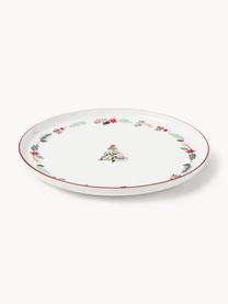 Plat de service de Noël en porcelaine Eve, Porcelaine, émaillée, Multicolore, Ø 33 x haut. 3 cm