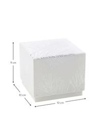 Caja para regalo Ferice, Papel de estraza, Blanco, plateado, An 10 x Al 9 cm