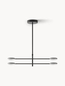 Lámpara de techo grande LED orientable Odeon, Pantalla: metal, acrílico, Estructura: metal con pintura en polv, Negro, blanco, An 80 x Al 80 cm