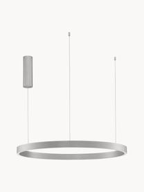 Grosse Dimmbare LED-Pendelleuchte Elowen, verschiedene Grössen, Silberfarben, Ø 80 x H 5 cm