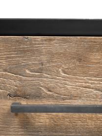 Regal Henry aus Metall und Holz mit Schubladen, Gestell: Metall, pulverbeschichtet, Braun, Schwarz, 64 x 183 cm