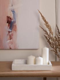 Deko-Marmor-Tablett Mera, Marmor, Weiß, marmoriert, B 30 x T 15 cm