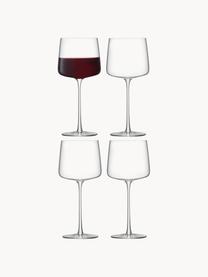 Copas de vino tinto Metropolitan, 4 uds., Vidrio, Transparente, Ø 9 x Al 20 cm, 400 ml