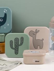Set di 3 lunch box per bambini Lalee, Plastica, Beige chiaro, beige, verde salvia, Set in varie misure