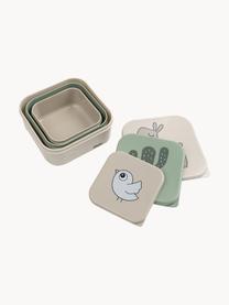 Boîtes à goûter pour enfants Lalee, 3 élém., Plastique, Beige clair, beige, vert sauge, Lot de différentes tailles