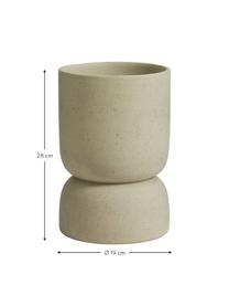 Maceta grande de gres Ajonu, Gres, Beige, Ø 19 x Al 28 cm