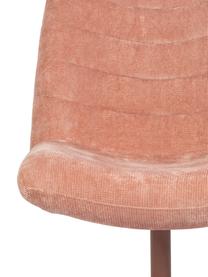 Fauteuil lounge velours côtelé rose Bubba, Rose, larg. 67 x prof. 81 cm