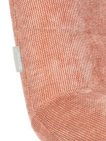 Poltrona in velluto a coste rosa Bubba, Rivestimento: 90% poliestere, 10% nylon, Struttura: compensato di eucalipto, Rosa, Larg. 67 x Prof. 81 cm