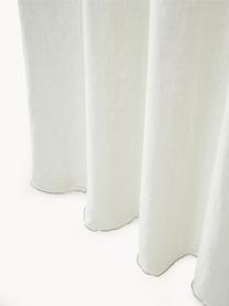 Rideaux semi-transparents en lin avec coulisses supérieures Eleonara, 2 pièces, 100 % pur lin, Blanc crème, taupe, larg. 145 x long. 260 cm
