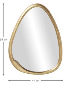 Ovaler Wandspiegel Nalu, Rahmen: Aluminium, beschichtet, Rückseite: Mitteldichte Holzfaserpla, Spiegelfläche: Spiegelglas, Goldfarben, B 44 x H 54 cm