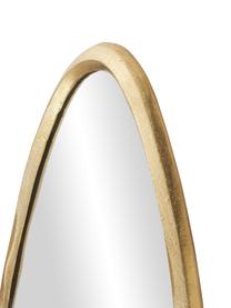 Ovale wandspiegel Nalu met goudkleurige metalen lijst, Lijst: gecoat aluminium, Goudkleurig, B 44 x H 54 cm