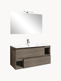 Set salle de bain avec vasque Zante, 4 élém., Bois, blanc, Lot tailles variées