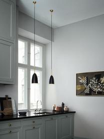 Kleine hanglamp Gräshoppa, Lampenkap: gepoedercoat aluminium, Mat zwart, Ø 15 x H 23 cm