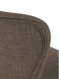Gestoffeerde stoelen Batilda in kaki, 2 stuks, Bekleding: polyester, Poten: gelakt en geolied massief, Geweven stof kaki, eikenhout, B 47 x D 53 cm