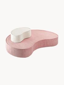 Pouf per bambini in velluto a coste Beans, Rivestimento: velluto a coste (100% pol, Velluto a coste rosa cipria, Larg. 95 x Prof. 78 cm