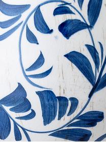 Kleine plantenpot Jarl van terracotta, Terracotta, Blauw, wit, Ø 14 cm