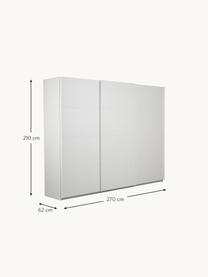 Schwebetürenschrank Mia, 3-türig, Holzwerkstoff aus heimischen Hölzern aus nachhaltiger Forstwirtschaft, beschichtet, Weiß, B 270 x H 210 cm