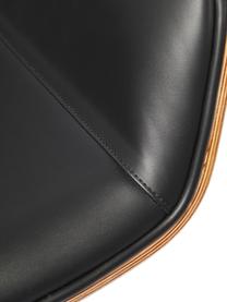 Sedia da scrivania in similpelle Rouven, regolabile in altezza, Seduta: similpelle, rivestita in , Gambe: metallo rivestito, Nero, legno, Larg. 60 x Prof. 52 cm