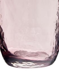 Szklanka ze szkła dmuchanego  Hammered, 4 szt., Szkło dmuchane, Lila, transparentny, Ø 9 x W 10 cm, 250 ml