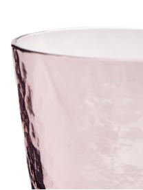 Mundgeblasene Wassergläser Hammered mit unebener Oberfläche, 4 Stück, Glas, mundgeblasen, Lila, transparent, Ø 9 x H 10 cm, 250 ml