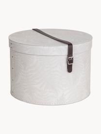 Cajas Rut, 2 uds., Caja: cartón rígido, Asa: cuero, metal, Blanco, Set de diferentes tamaños