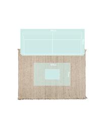 Tapis en laine beige ethnique Frills, 170x240 cm, Beige, jaune