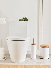WC-papierhouder Mella van metaal, Gecoat metaal, Wit, Ø 18 x H 73 cm