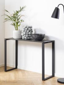 Konsole Katrine mit schwarzer Keramik-Tischplatte, Beine: Metall, pulverbeschichtet, Tischplatte: Keramik, Keramik Dunkelgrau, B 110 x H 76 cm