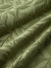 Sada ručníků Leaf, různé velikosti sady, 100 % bavlna
Střední gramáž 450 g/m²

Materiál použitý v tomto produktu byl testován na škodlivé látky a certifikován podle STANDARD 100 od OEKO-TEX®, 3883CIT, CITEVE., Tmavě zelená, 4dílná sada (ručník a osuška)
