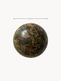 Marmeren wandhaak Acton, Marmer, Gemarmerd donkergroen, Ø 3 x D 5 cm