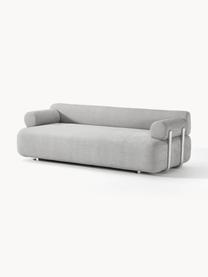 Sofa Stella (3-osobowa), Tapicerka: 85% poliester, 15% bawełn, Stelaż: lite drewno świerkowe z c, Nogi: tworzywo sztuczne, Szara tkanina, S 222 x G 100 cm