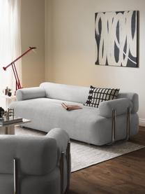 Sofa Stella (3-Sitzer), Bezug: 85 % Polyester, 15 % Baum, Gestell: Massives Fichtenholz, PEF, Webstoff Grau, B 222 x T 100 cm