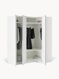 Armoire d'angle modulaire Leon, larg. 165 cm, plusieurs variantes, Blanc, Basic Interior : larg. 165 x haut. 200 cm, avec module d'angle