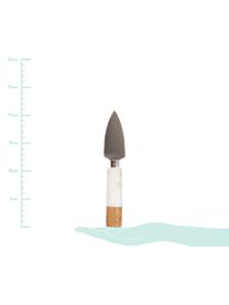 Komplet noży do serów Nevada, 3 elem., Stal szlachetna, marmur, drewno naturalne, Beżowy, biały lekko marmurowy, D 21 cm