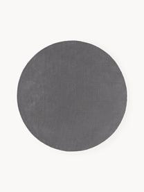 Tapis rond en coton tissé main Lora, Gris foncé, Ø 120 cm (taille S)