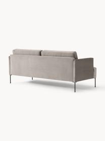 Samt-Sofa Fluente (3-Sitzer), Bezug: Samt (Hochwertiger Polyes, Gestell: Massives Kiefernholz, Samt Greige, B 196 x T 85 cm