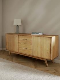 Holz-Sideboard Bettina, Korpus: Mitteldichte Holzfaserpla, Eichenholz, B 180 x H 84 cm