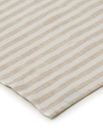 Leinen Tischsets Solami, 2 Stück, Leinen, Beige, Weiß, 35 x 45 cm