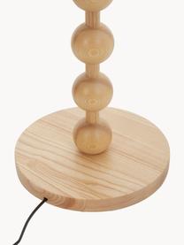 Lampada da terra con base in legno Shona, Paralume: tessuto, Base della lampada: legno di frassino massicc, Legno di frassino, bianco, Alt. 149 cm