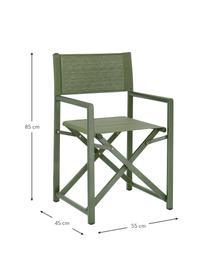 Krzesło ogrodowe Taylor, Stelaż: aluminium malowane proszk, Zielony, S 55 x G 45 cm