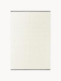 Ręcznie tkany dywan z wełny Inar, Złamana biel, czarny, S 80 x D 150 cm (Rozmiar XS)
